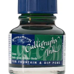 Tusz do kaligrafii - Winsor & Newton - green, 30 ml