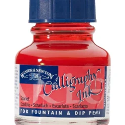 Tusz do kaligrafii - Winsor & Newton - scarlet, 30 ml