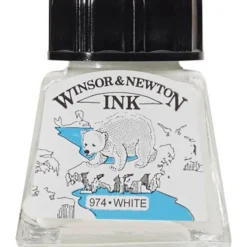 Tusz rysunkowy - Winsor & Newton - biały, 14 ml