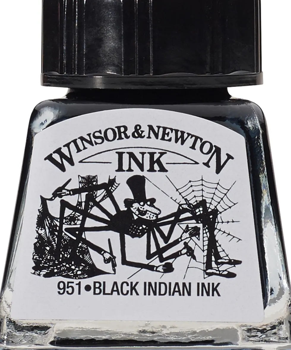 Tusz rysunkowy - Winsor & Newton - Black, 14 ml