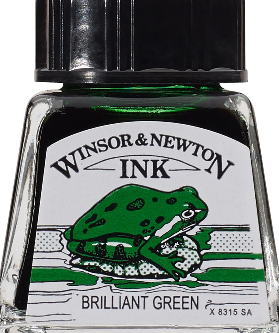 Tusz rysunkowy - Winsor & Newton - Brilliant Green, 14 ml