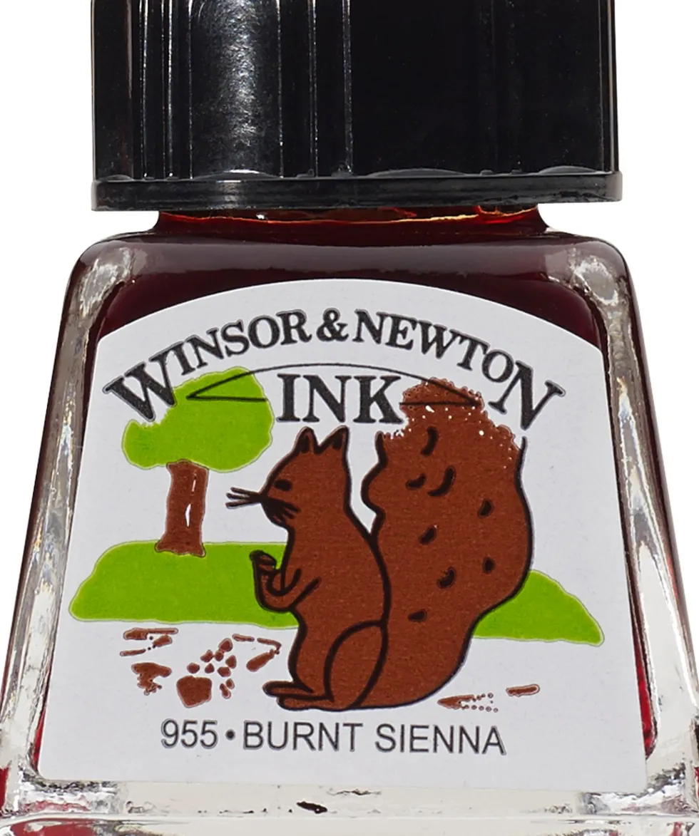Tusz rysunkowy - Winsor & Newton - Burnt Sienna, 14 ml