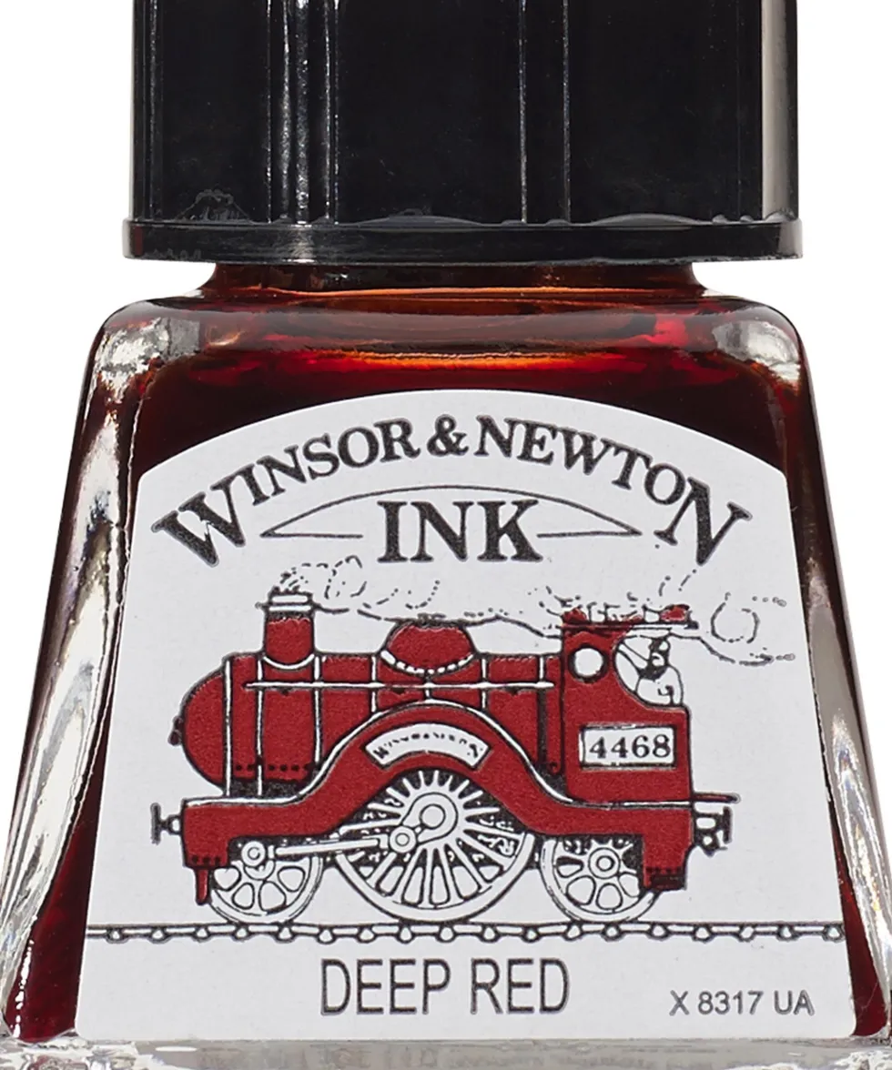 Tusz rysunkowy - Winsor & Newton - Deep Red, 14 ml