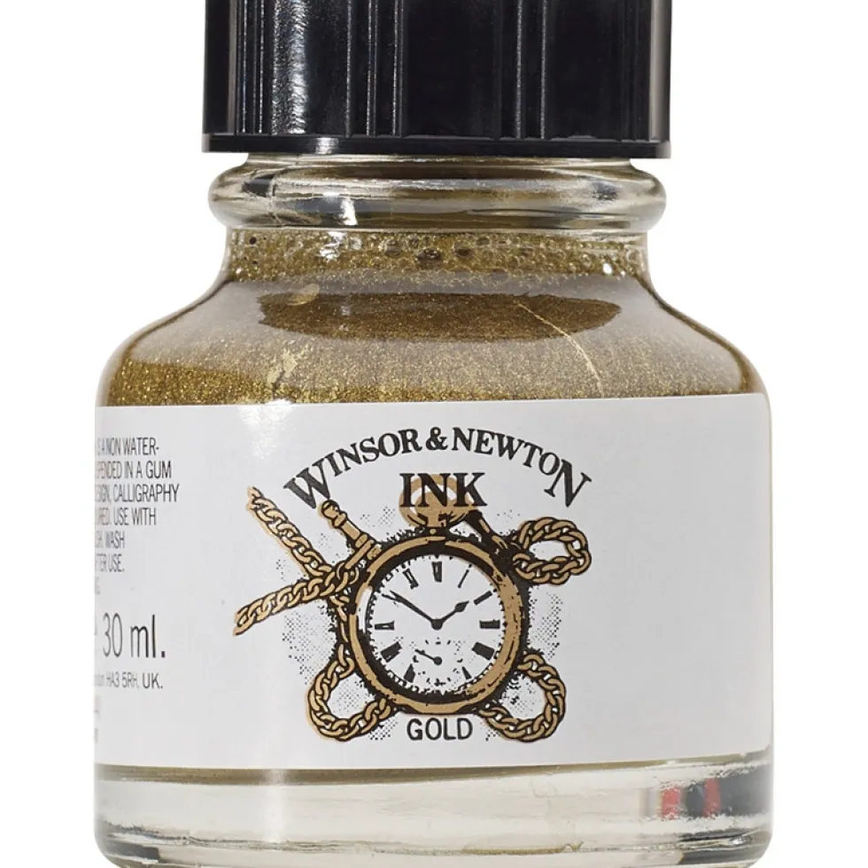Tusz rysunkowy - Winsor & Newton - gold, 30 ml