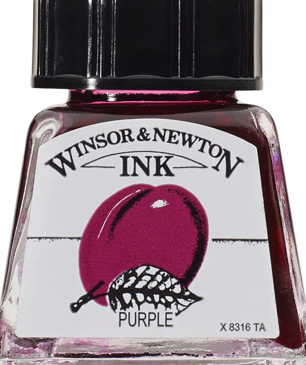Tusz rysunkowy - Winsor & Newton - Purple, 14 ml