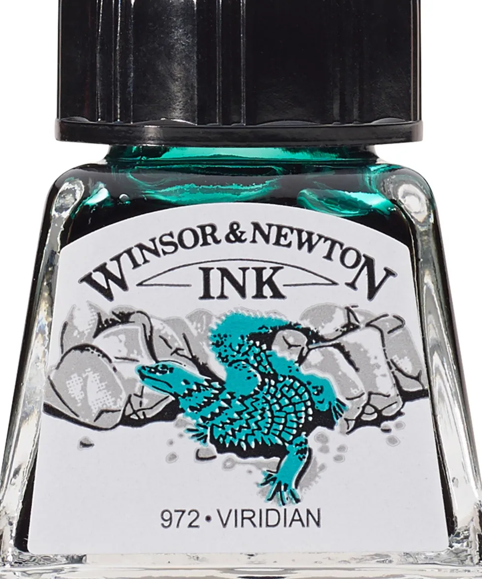 Tusz rysunkowy - Winsor & Newton - Viridian, 14 ml