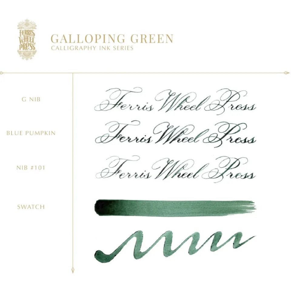 Tusz wodoodporny - Ferris Wheel Press - Galloping Green 28 ml