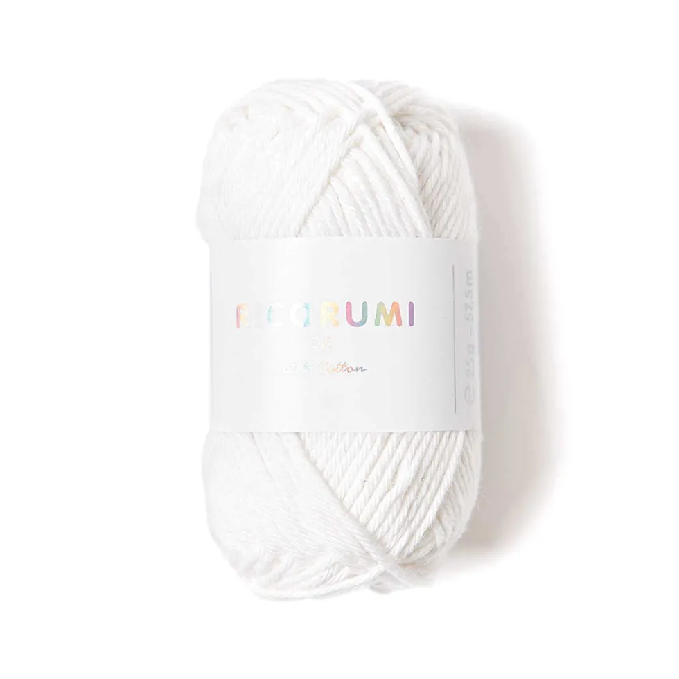 Włóczka bawełniana Ricorumi DK - Rico Design - White, 25 g