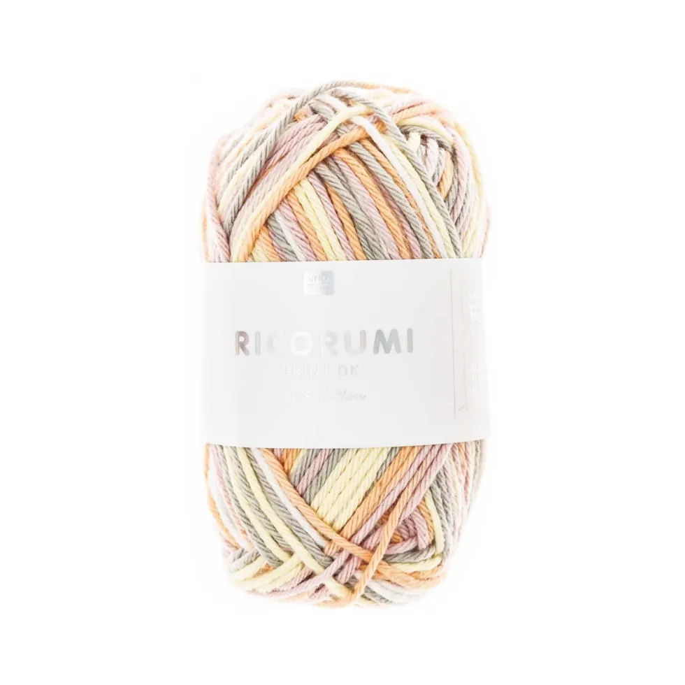 Włóczka bawełniana Ricorumi Print DK - Rico Design - Pink-Yellow, 25 g