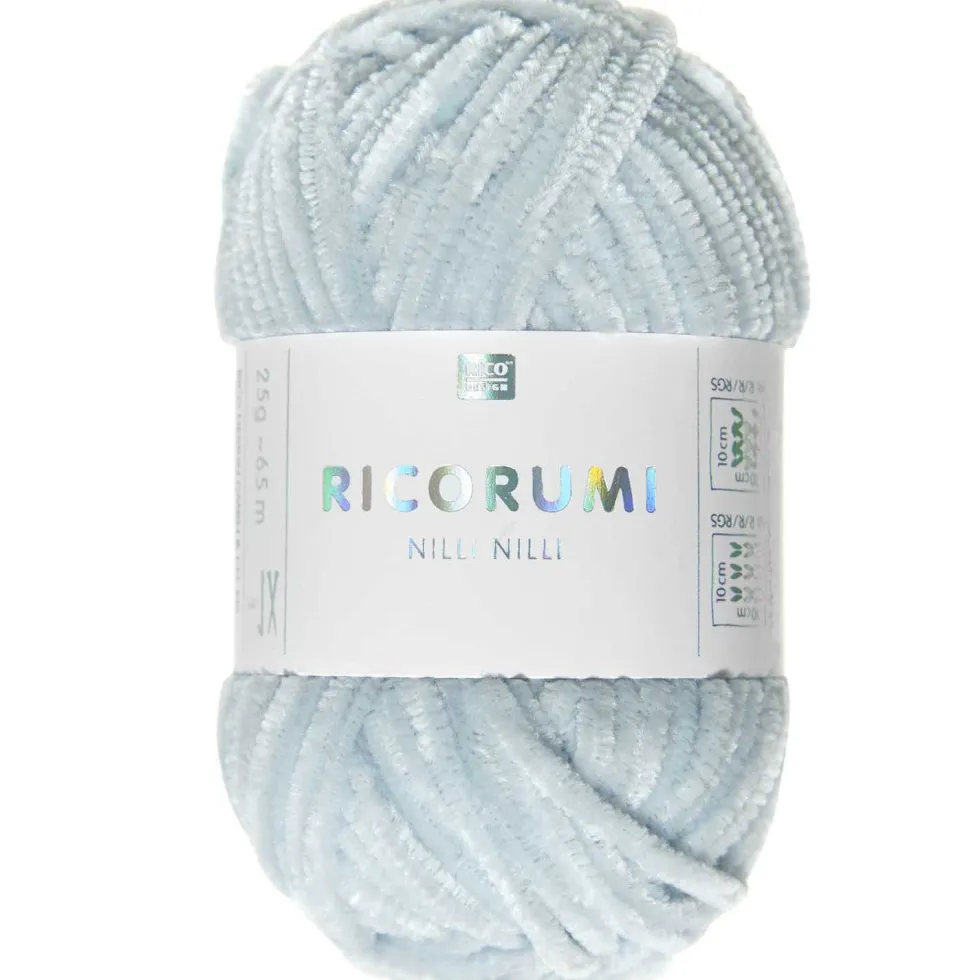 Włóczka szenilowa Ricorumi Nilli Nilli - Rico Design - Light Blue, 25 g