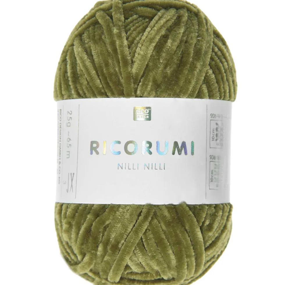 Włóczka szenilowa Ricorumi Nilli Nilli - Rico Design - Olive, 25 g
