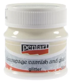 Werniks brokatowy z klejem do decoupage - Pentart - 50 ml