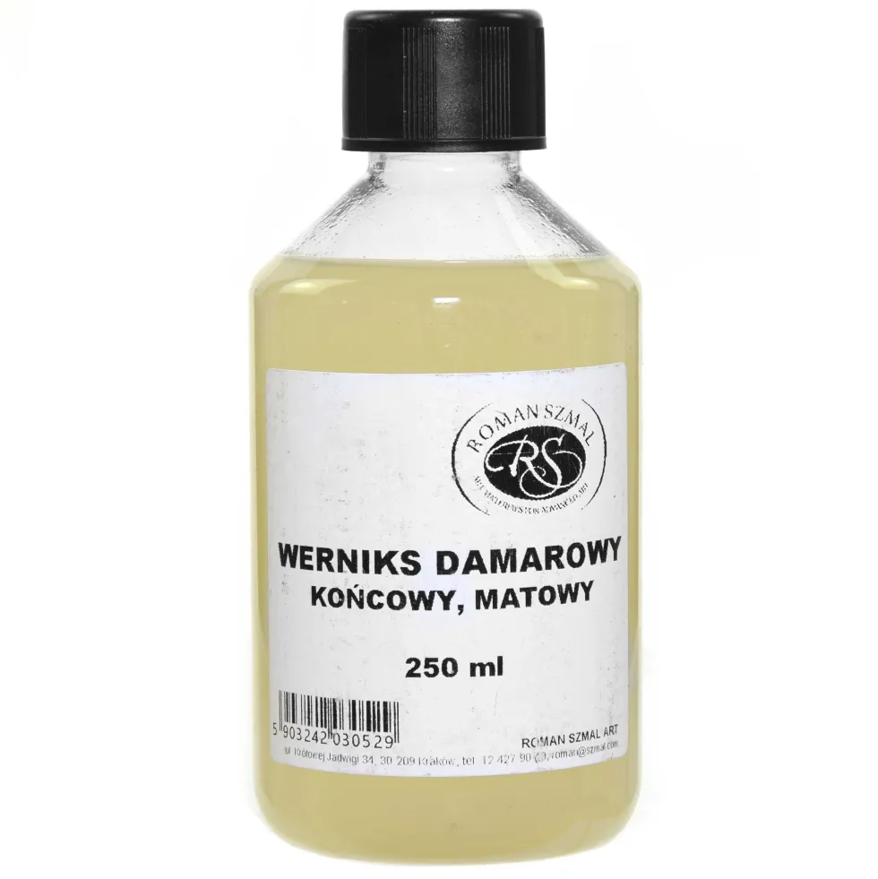 Werniks damarowy do farb olejnych - Roman Szmal - matowy, 250 ml