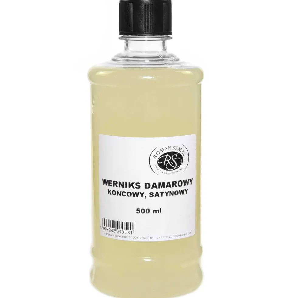 Werniks damarowy do farb olejnych - Roman Szmal - satynowy, 500 ml