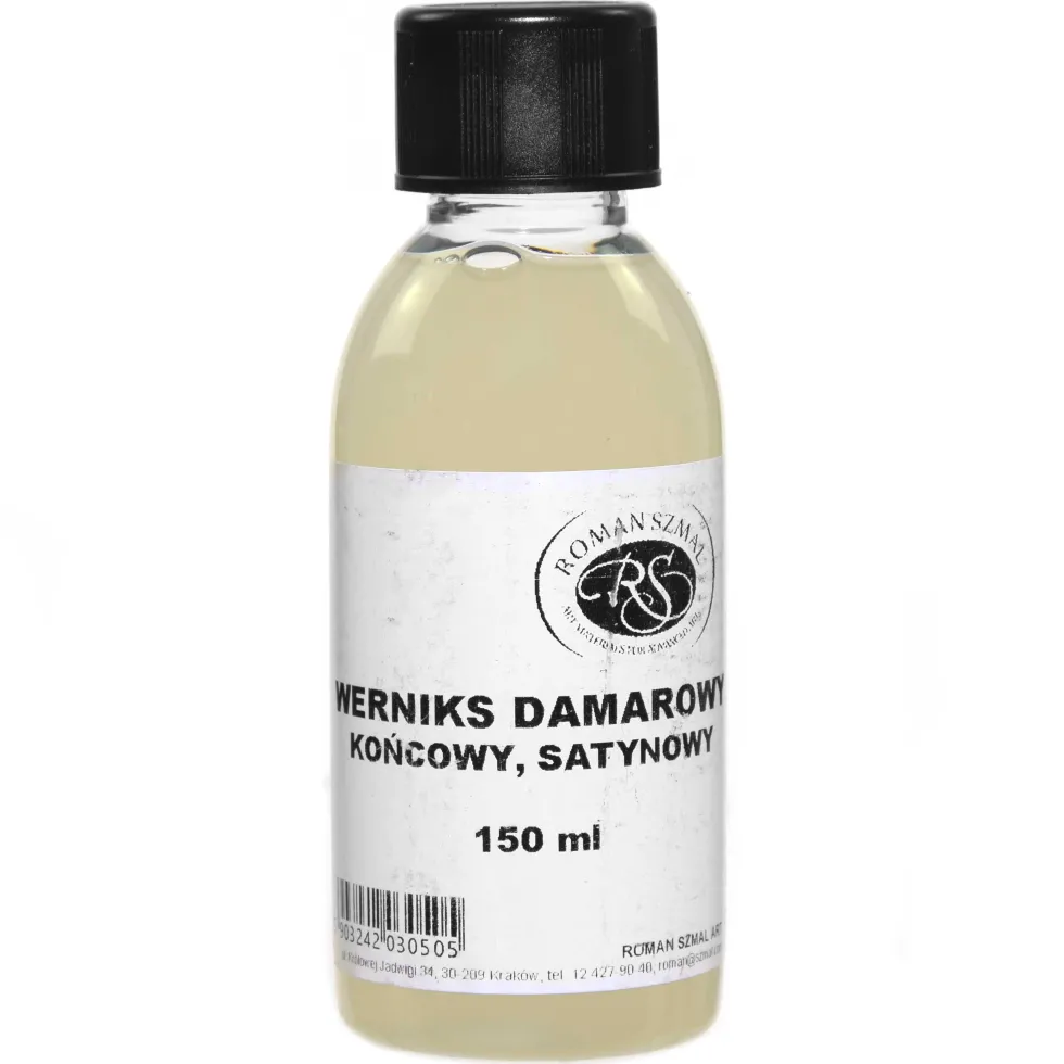 Werniks damarowy do farb olejnych - Roman Szmal - satynowy, 150 ml