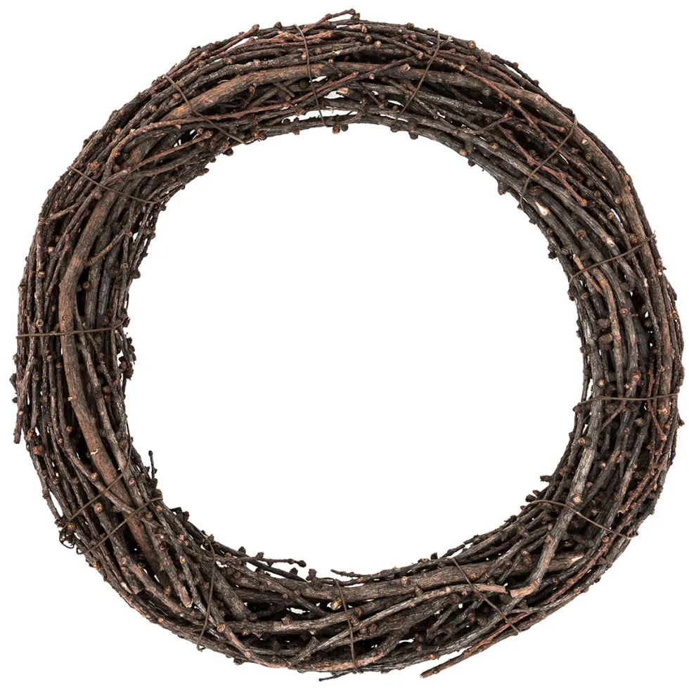 Wianek pleciony z gałązek, baza do stroików - DpCraft - 25 cm