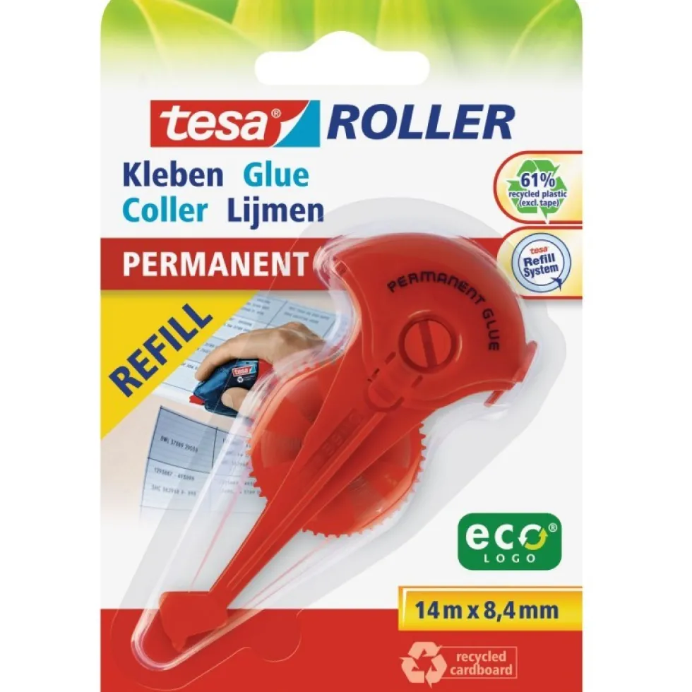 Wkład do kleju w taśmie ecoLogo - Tesa - 14 m x 8,4 mm