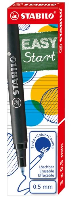 Wkład do pióra Easy Original M - Stabilo - niebieski, 0,5 mm, 3 szt.