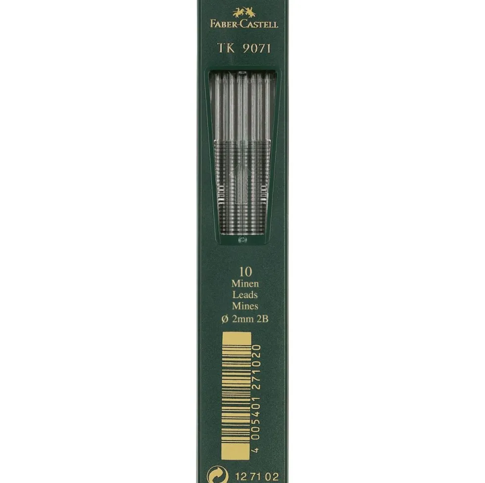 Wkłady grafitowe do ołówka TK 9071 - Faber-Castell - 2B, 10 szt.