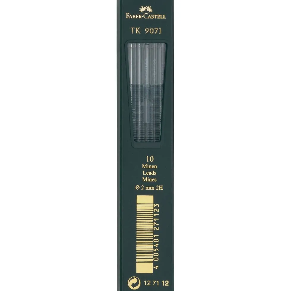 Wkłady grafitowe do ołówka TK 9071 - Faber-Castell - 2H, 10 szt.