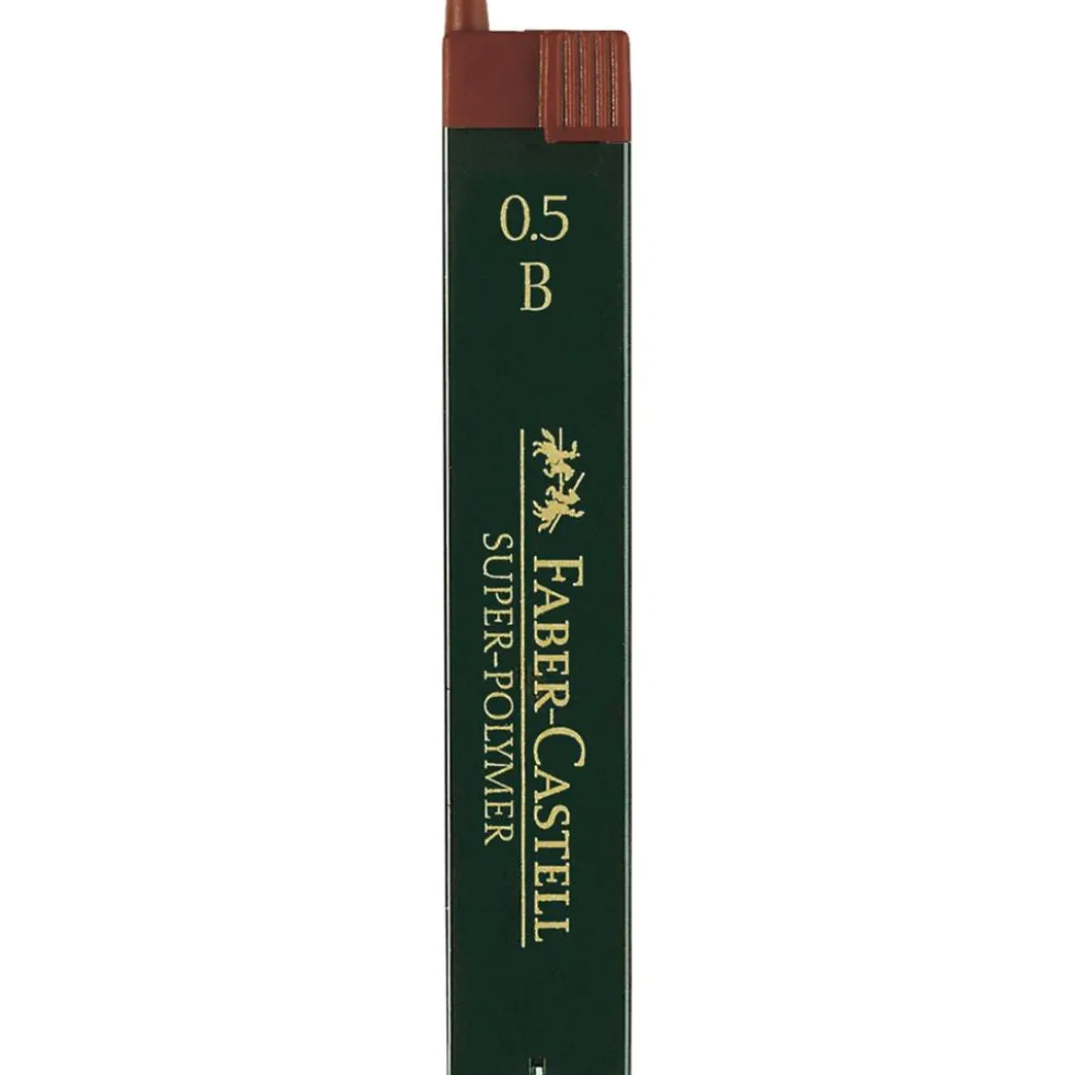 Wkłady grafitowe Super Hi Polymer, 0,5 mm - Faber-Castell - B, 12 szt.