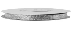 Wstążka brokatowa 6 mm - srebrna, 32 m