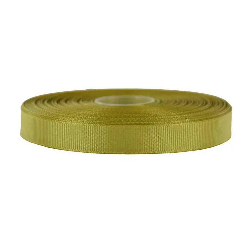 Wstążka rypsowa - zielona khaki, 12 mm