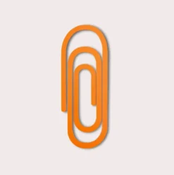 Zakładka Paperclip 3D - The Completist. - Mandarin