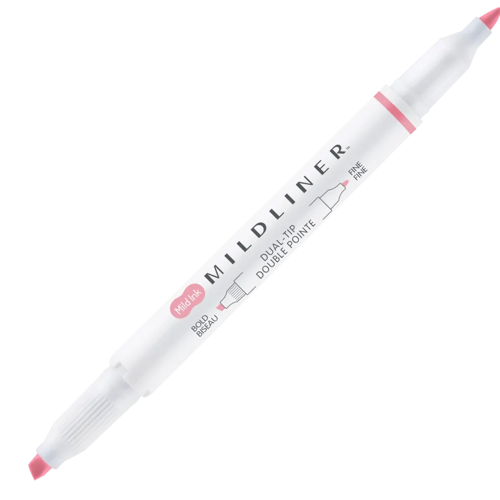 Zakreślacz dwustronny Mildliner - Zebra - Dusty Pink