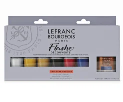 Zestaw akrylowych farb winylowych Flashe - Lefranc & Bourgeois - 6 kolorów x 20 ml