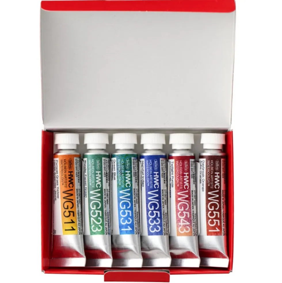Zestaw akwareli Artists’ Watercolor Granulating Landscape - Holbein - 6 x 5 ml