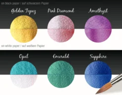 Zestaw akwareli, Bling - Coliro Pearl Colors - 6 kolorów