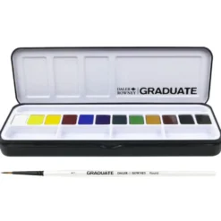 Zestaw akwareli Graduate w półkostkach - Daler Rowney - 12 szt.