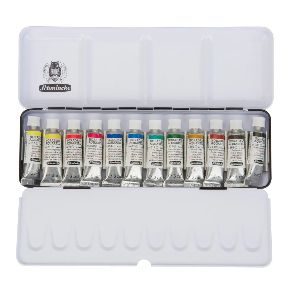 Zestaw akwareli Horadam Aquarell - Schmincke - 12 szt. x 5 ml