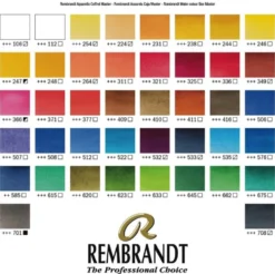 Zestaw akwareli Master w półkostkach - Rembrandt - 42 kolory