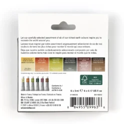 Zestaw akwareli Professional Rich Earth - Winsor & Newton - 6 x 5 ml