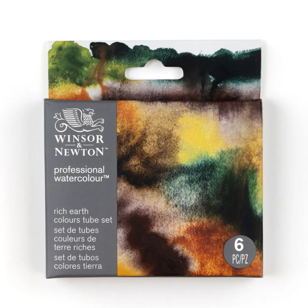 Zestaw akwareli Professional Rich Earth - Winsor & Newton - 6 x 5 ml