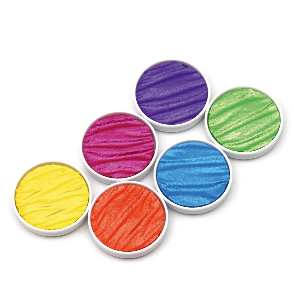 Zestaw akwareli, Vibrant - Coliro Pearl Colors - 6 kolorów