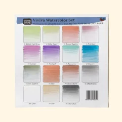 Zestaw akwareli - Viviva Colors - Metallics, 15 kolorów