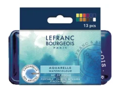 Zestaw akwareli w półkostkach Fine - Lefranc & Bourgeois - 13 szt.