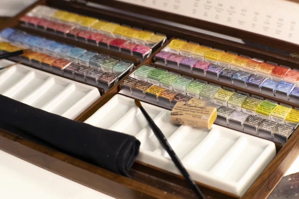 Zestaw akwareli w półkostkach l'Aquarelle - Sennelier - 96 szt.