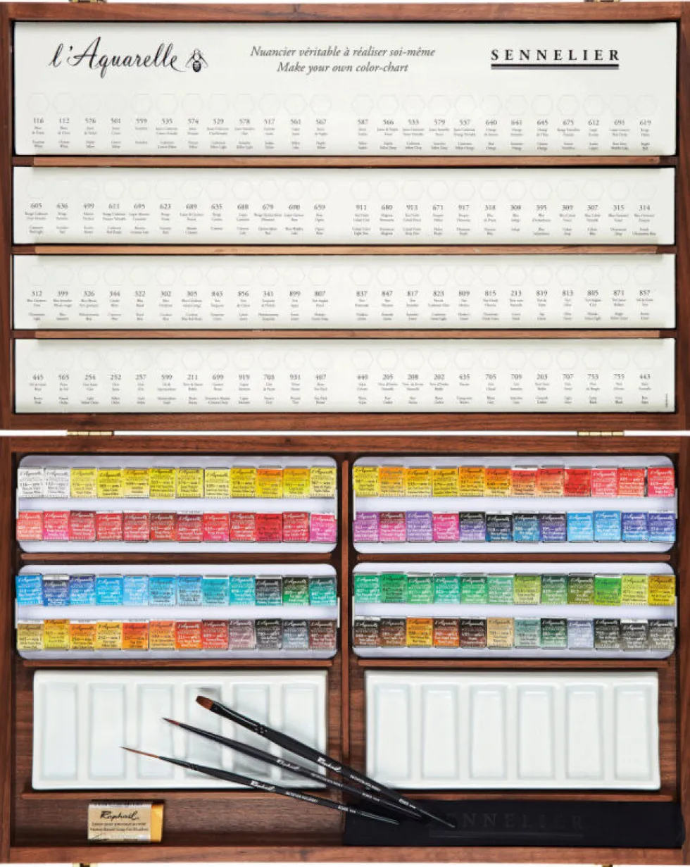 Zestaw akwareli w półkostkach l'Aquarelle - Sennelier - 96 szt.