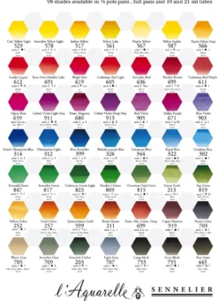 Zestaw akwareli w półkostkach l'Aquarelle - Sennelier - 96 szt.