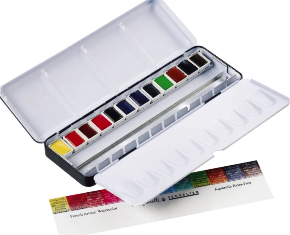 Zestaw akwareli w półkostkach l'Aquarelle - Sennelier - 12 szt.