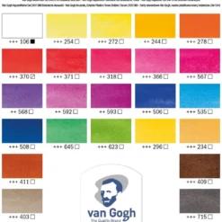 Zestaw akwareli w półkostkach - Van Gogh - Botanical Selection, 24 kolory