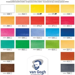 Zestaw akwareli w półkostkach - Van Gogh - 24 kolory