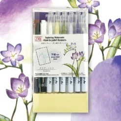 Zestaw akwarelowy Watercolor Flowers, Gradation - Kuretake - 11 szt.