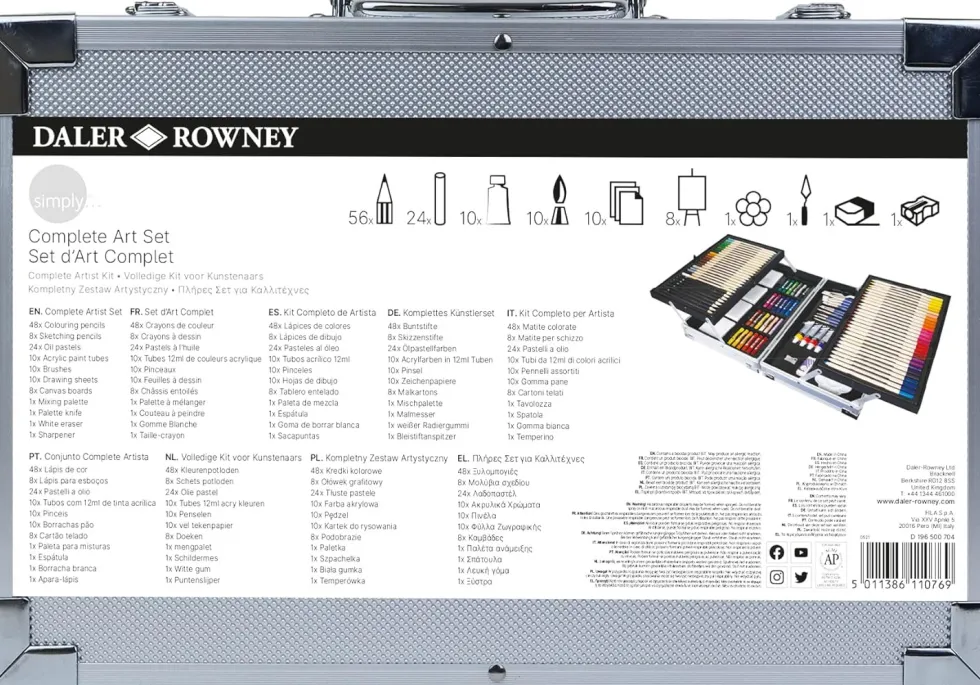 Zestaw artystyczny Complete Art Set w walizce - Daler Rowney - 122 szt.