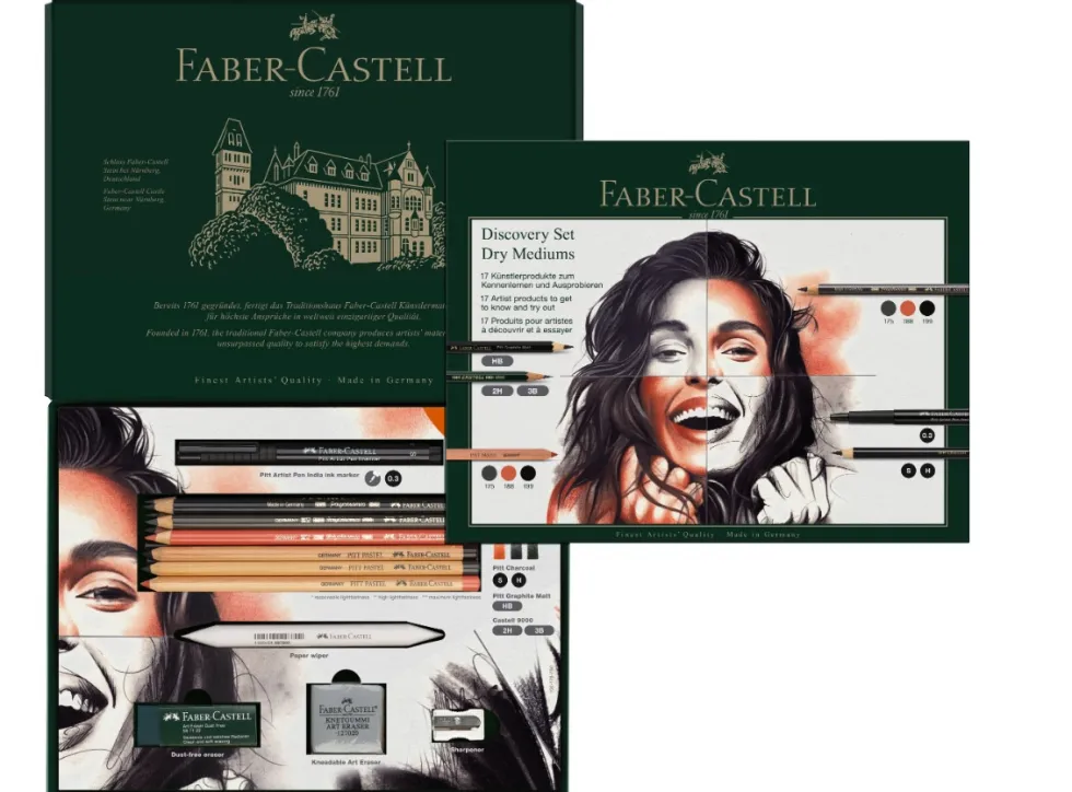 Zestaw artystyczny Discovery Dry Mediums - Faber-Castell - 17 szt.
