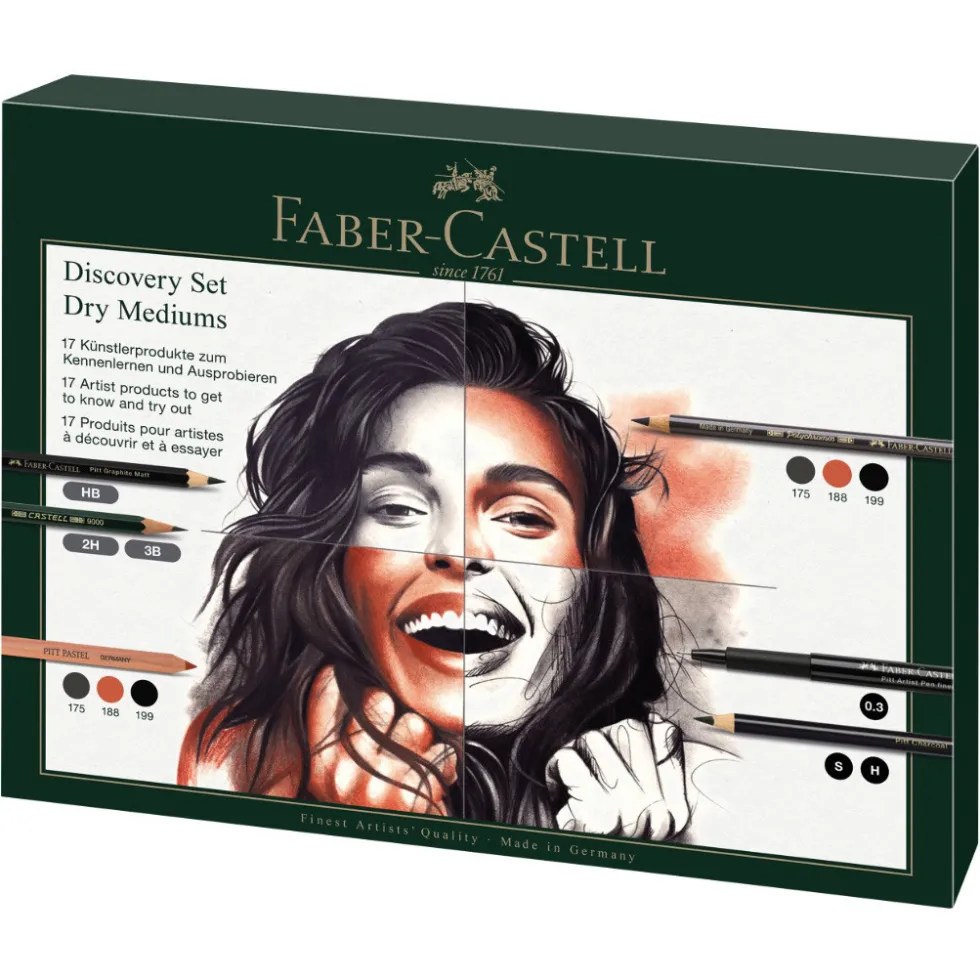 Zestaw artystyczny Discovery Dry Mediums - Faber-Castell - 17 szt.